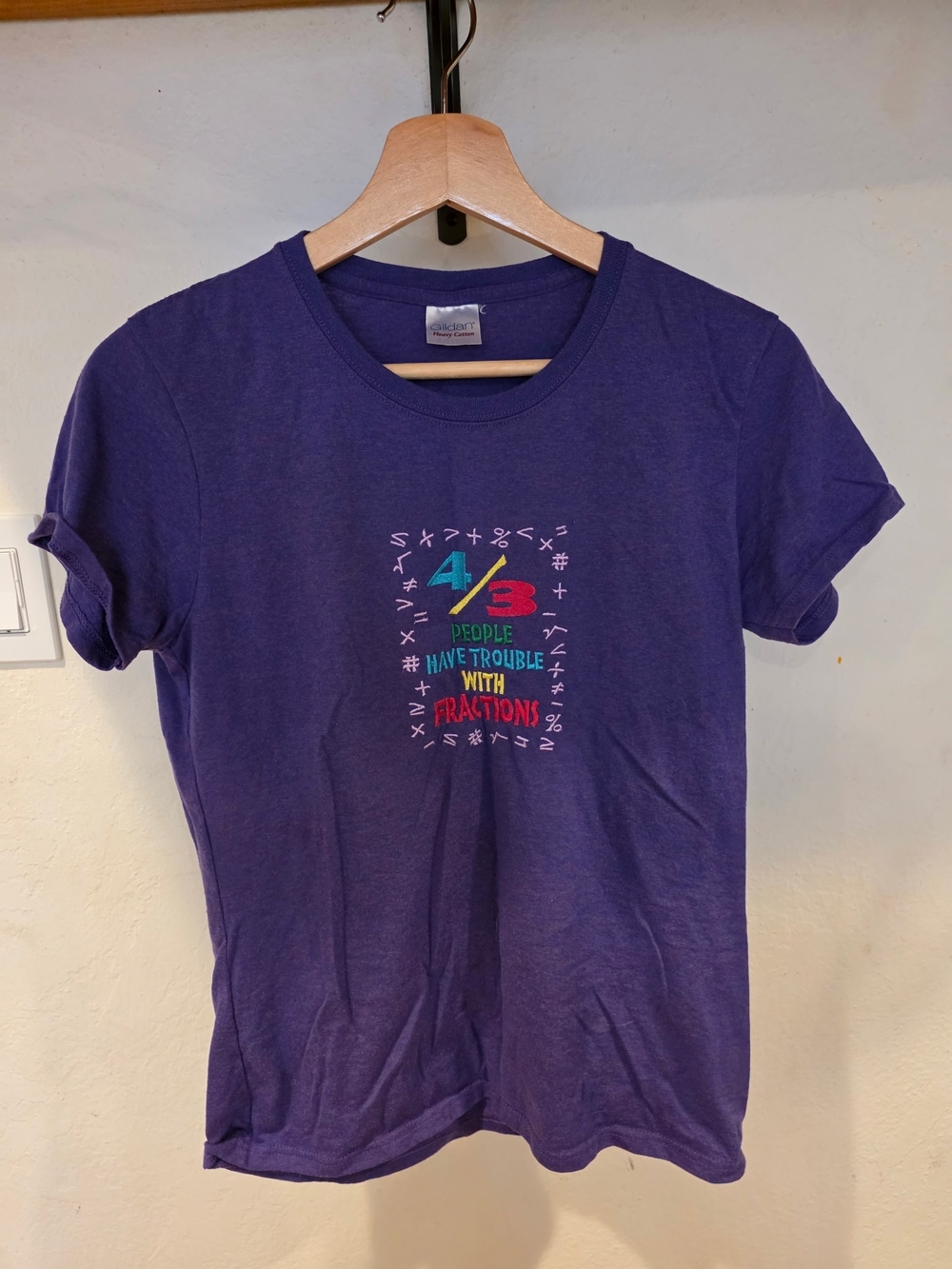 Retro Purple Graphic Fraction Tee